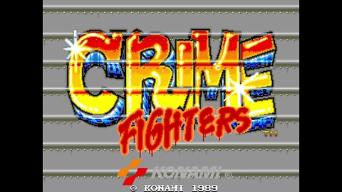 Crime Fighters arcade game, Konami 1989