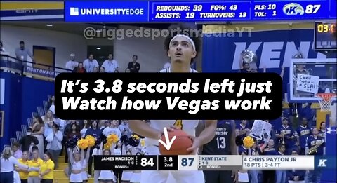 Rigged James Madison 3.8 seconds “COMEBACK” vs Kent State | these are really vegas puppets !!