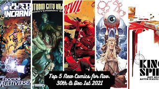 Top 5 New Comics for November 30th & December 1st 2021