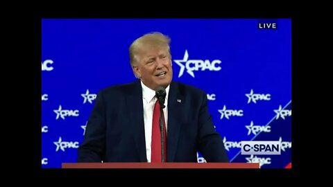 Donald Trump at CPAC 2022 one year comparison.