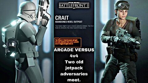 XB1 Star Wars Battlefront 2 G288, 2P local splitscreen Arcade on Abandoned Rebel Outpost, Jet Trooper!