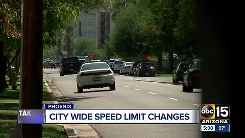 Phoenix roads getting new speed limits