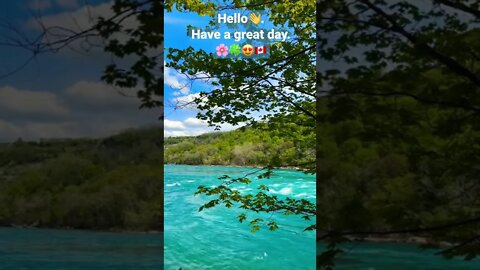 Niagara River Water Sound 🌸🍀😍🇨🇦 | Greetings | Uplifting shorts | Journal