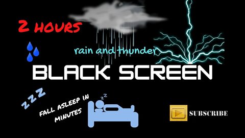 rain and thunder black screen