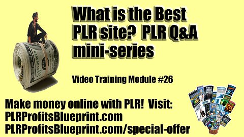 Video Training Module 26: What is the best PLR site?