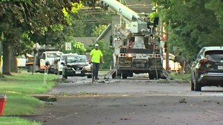 Strong storm knocks down trees, power lines in Dunkirk