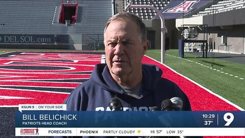 Patriots practicing in Tucson