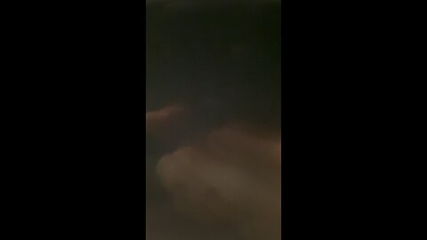 Scary lightening view from a plane