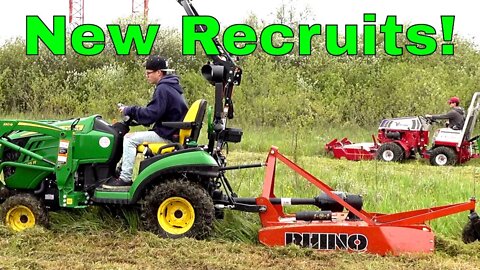 BRUSH NINJAS! Deere 1025R, Deere 2038R Brush Mulcher, Ventrac Tough Cut