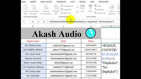 How To Find And Remove Duplicate Data In MS Excel | MS Excel Bangla Tutorial 2019