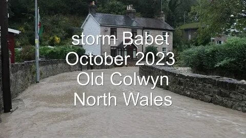 Storm Babet causing flooding in North Wales 2023