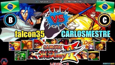 Samurai Shodown II (falcon35 Vs. CARLOSMESTRE) [Brazil Vs. Brazil]