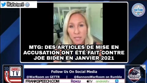 MTG: Des articles de mise en accusation ont été fait contre Joe Biden en janvier 2021