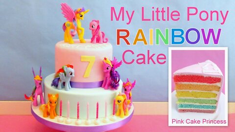 Copycat Recipes My Little Pony Rainbow Cake How to Make Easy MLP Cake Cook Recipes food Recipes