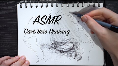 ASMR Quietly Sketching Next to You (No Talking) | Biro Underwater Cave