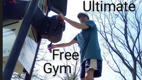 The ultimate free gym and shower. Solo pickup truck tent camper.