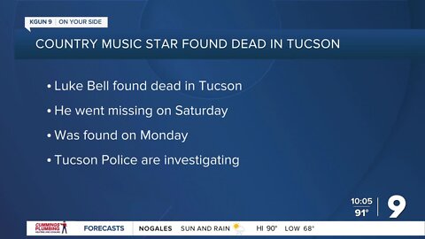 Country music star Luke Bell found dead in Tucson