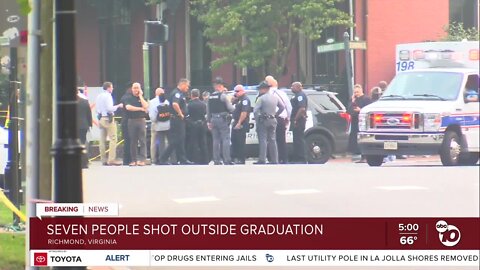 7 shot, at least 2 dead at high school graduation in Richmond, Va.