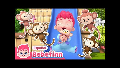 Cinco Monitos Saltando en la Cama🐵 | Canciones Infantiles | Bebefinn en español