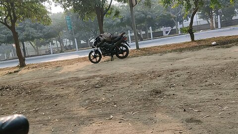 Man sleeping on bike