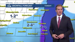 2-4 inches of snow on the way Thursday