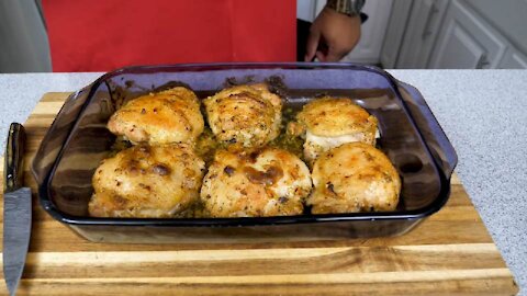 Oven Baked Chicken Thighs | Dinner Ideas