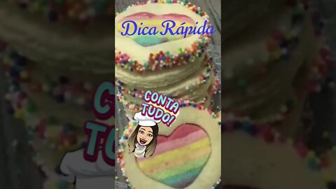 [TENDÊNCIA] Biscoitos Corações Arco-iris | Dia das Crianças | Dica Rápida da Mi - #SHORTS​ #SHORT