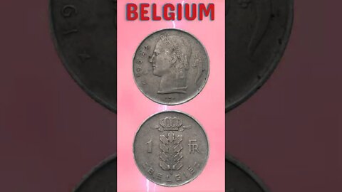 Belgium 1 Franc 1952.#shorts #education #coinnotesz