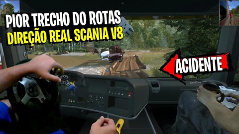 ▶️DIRIGINDO UMA SCANIA V8 - MAPA ROTAS BRASIL - LOGITECH G25 DIREÇÃO REALISTA ETS2 1.44