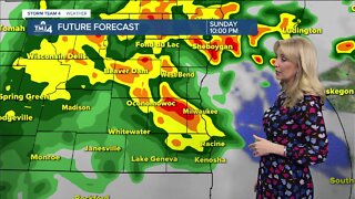 Rain continues Sunday night