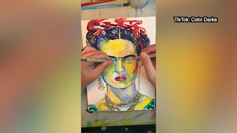 Michigan artist, lawyer sparks creativity with his ambidextrous art on TikTok