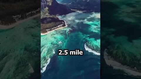 Underwater waterfall in Mauritius 🇲🇺 #travel #waterfalls #mauritius #africa #shorts