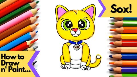 How to draw and paint Sox Cat from Buzz Lightyear