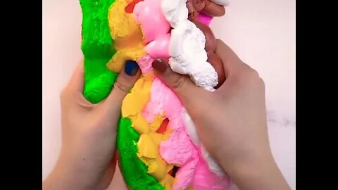 squeezing asmr colored slime satisfying #Shorts