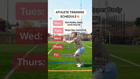 ATHLETE TRAINING SCHEDULE🔥 #Shorts