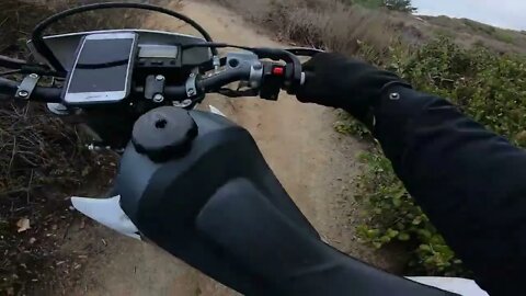 DRZ400 Illegal trail rip in Laguna Beach