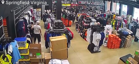 A video vividly records an incident where a woman plows into a sports equipment shop in Virginia.