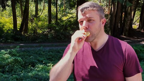 American Tries Filipino Snack: Ube (Purple Yam) Haupia - First Time!