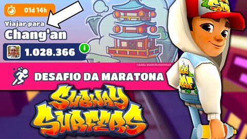 Viajando entre Atualizações do Subway Surfers com Desafio da Maratona