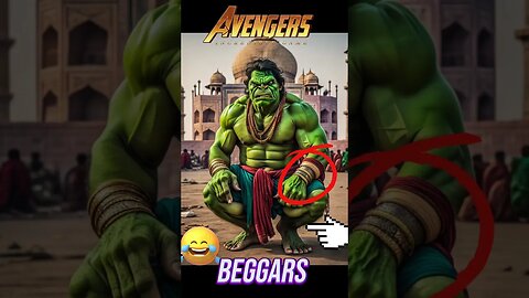 Avengers but Beggars 🤣 | Ironman Hulk & Spiderman #funny #shorts