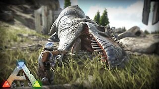 TAMING A GIGA ON DAY 1 - Ark Small Tribes PvP