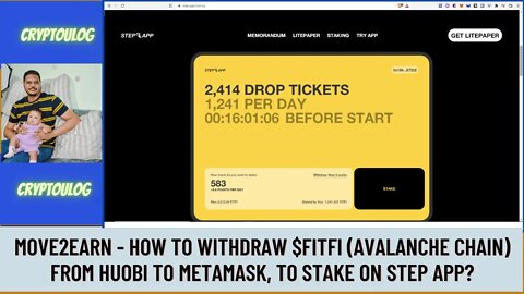 Move2Earn - How To Withdraw $FITFI (Avalanche Chain) From Huobi To Metamask, To Stake On Step App?