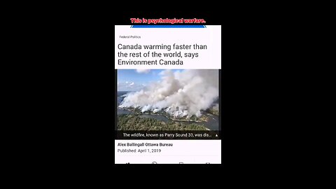 Here is a psyop on the climate change narrative from the mainstream media.