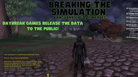 Vanguard Saga of heroes (DAYBREAK GAMES RELEASE THE DATA TO THE PUBLIC!!) | Breaking the Simulation