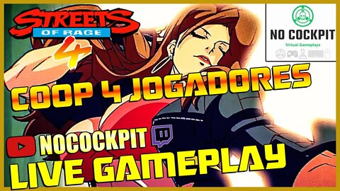 STREETS OF RAGE 4 COOP QUATRO JOGADORES | GAMEPLAY AO VIVO