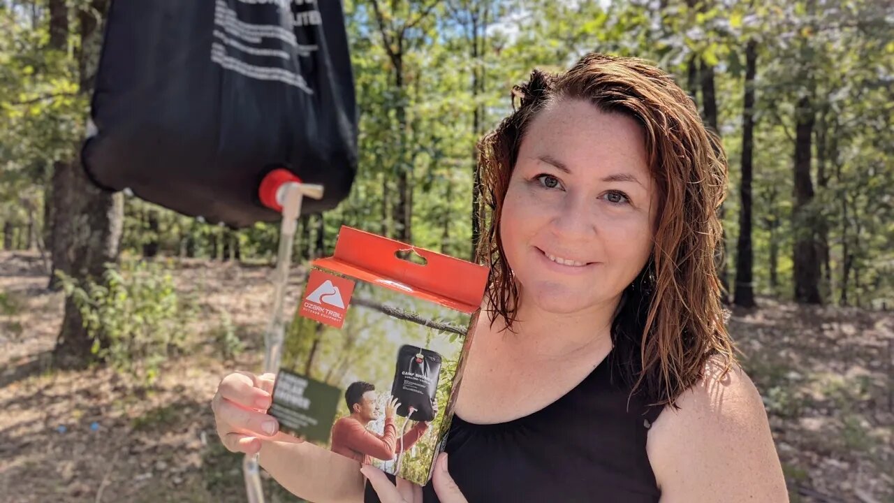 Off Grid Outdoor Shower Ideas | Using The Ozark Trail Solar Camp Shower