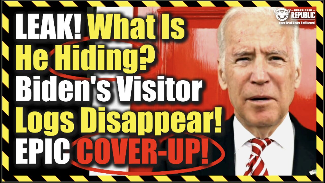 Leak! What Is He Hiding? Biden’s Visitor Logs Mysteriously Disappear