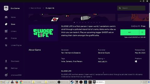 2020 Epic Store Free game SLUDGE LIFE