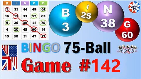 75 Ball - BINGO Caller - Game#142 - English American