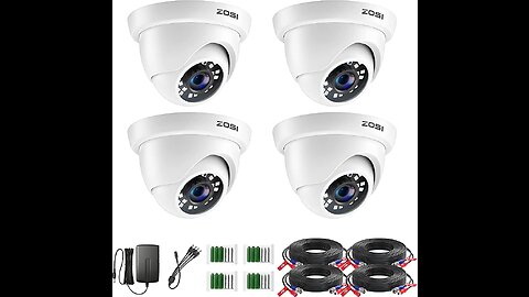 ZOSI 2.0MP FHD 1080p Security Camera OutdoorIndoor (Hybrid 4-in-1 HD-CVITVIAHD960H Analog C...